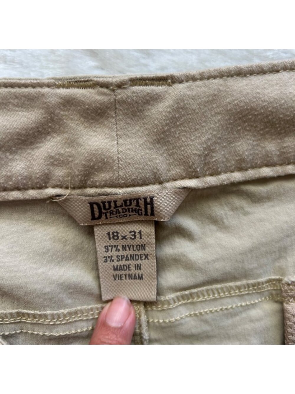 Womens Duluth Khaki Nylon Quick Dry Outdoor Hiking Pants Gorpcore - 18X31 - Picture 2 of 4